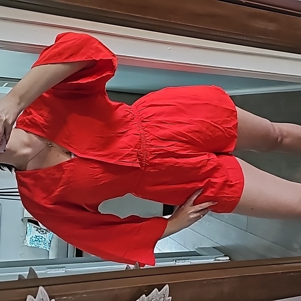 One Clothing Short Romper Red size M